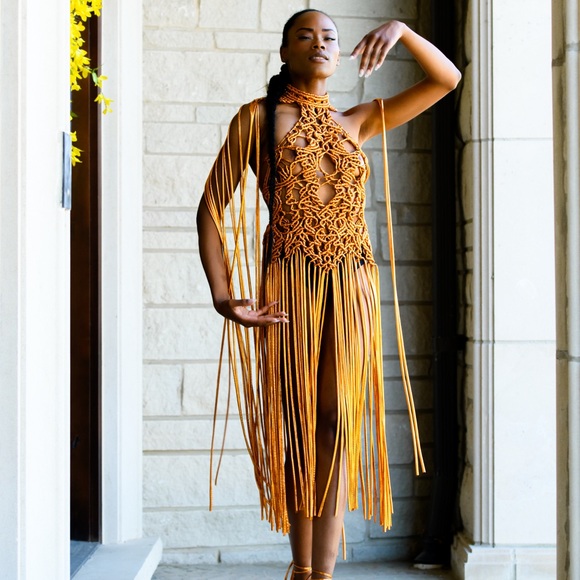 Handmade Macramé Rope Dress Festival - Picture 7 of 9